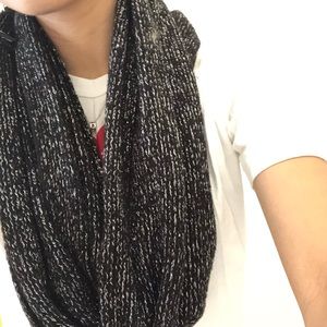 Sparkly Black Infinity Scarf